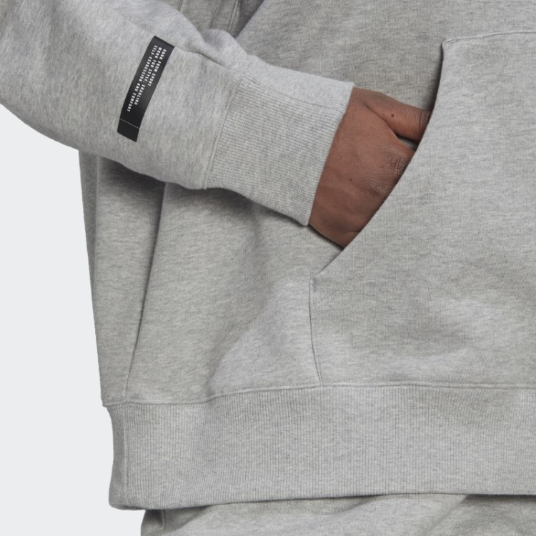Moletom Oversized Com Capuz (plus Size) Adidas Cinza Médio