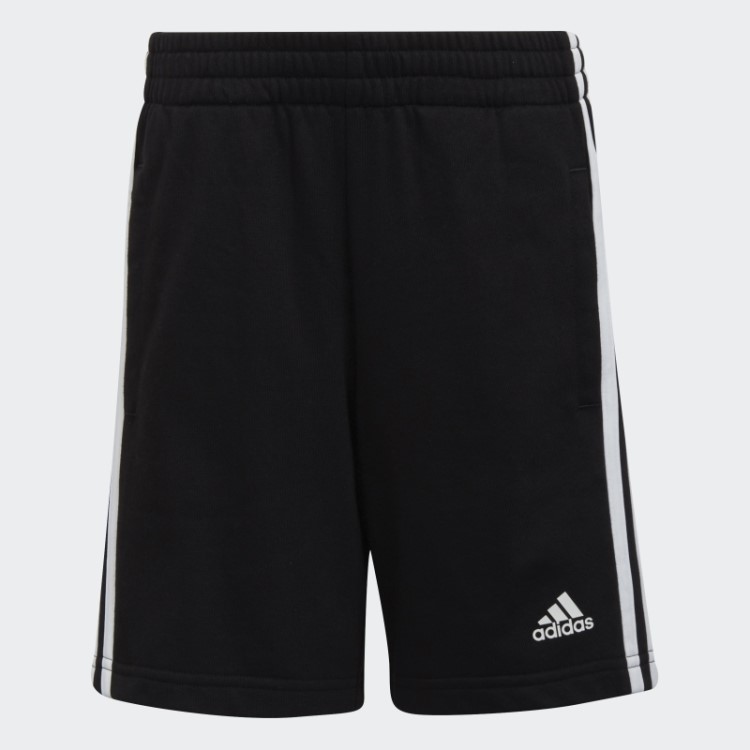 Bermuda Branca Com As Três Listras Adidas Essentials