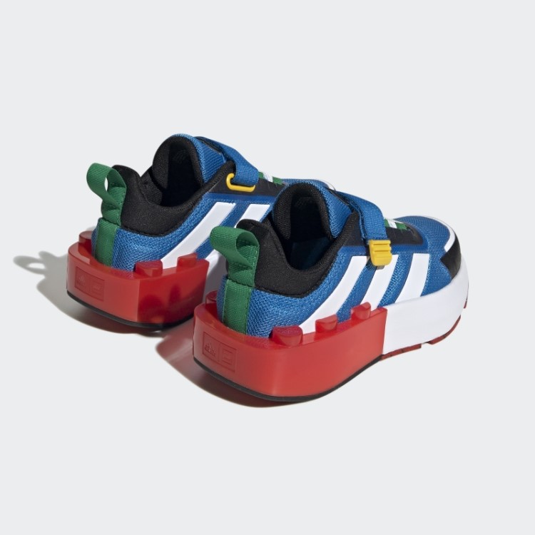 Adidas X Lego Tech Rnr Cadarço Elástico E Sapatos Top Strap Azul Choque Fashion