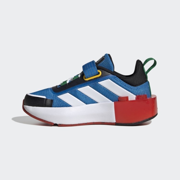 Adidas X Lego Tech Rnr Cadarço Elástico E Sapatos Top Strap Azul Choque Fashion