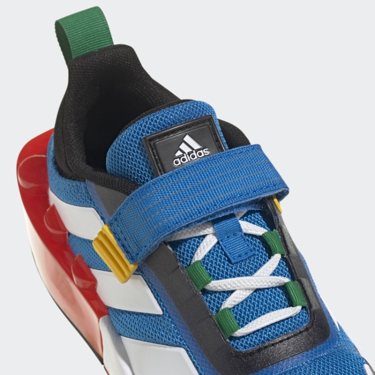 Adidas X Lego Tech Rnr Cadarço Elástico E Sapatos Top Strap Azul Choque Fashion