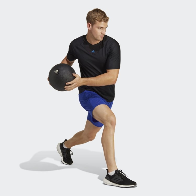 Shorts De Treino De Malha Hiit Azul Adidas
