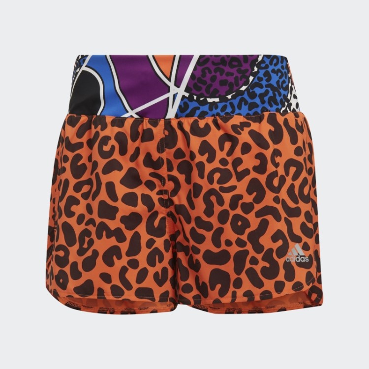 Bermuda De Corrida Laranja Rich Mnisi Da Adidas
