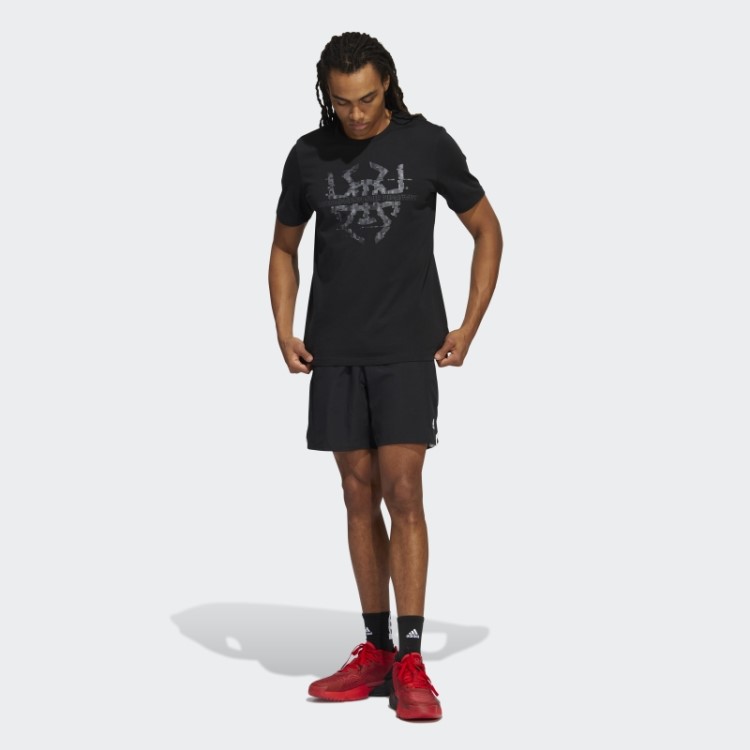 Bermuda Preta Donovan Mitchell Adidas