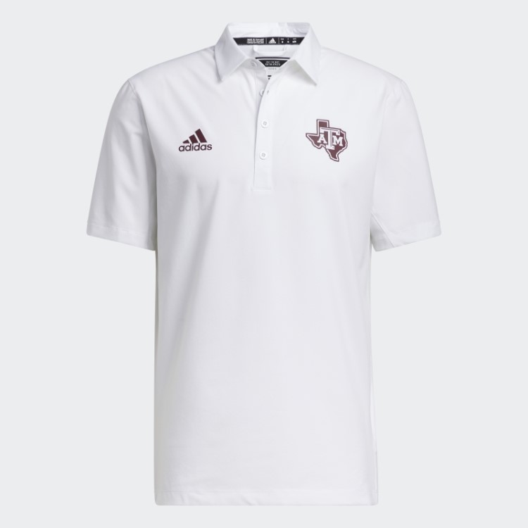 Adidas Camisa Polo Branca Aggies Para Treinadores Do Estádio