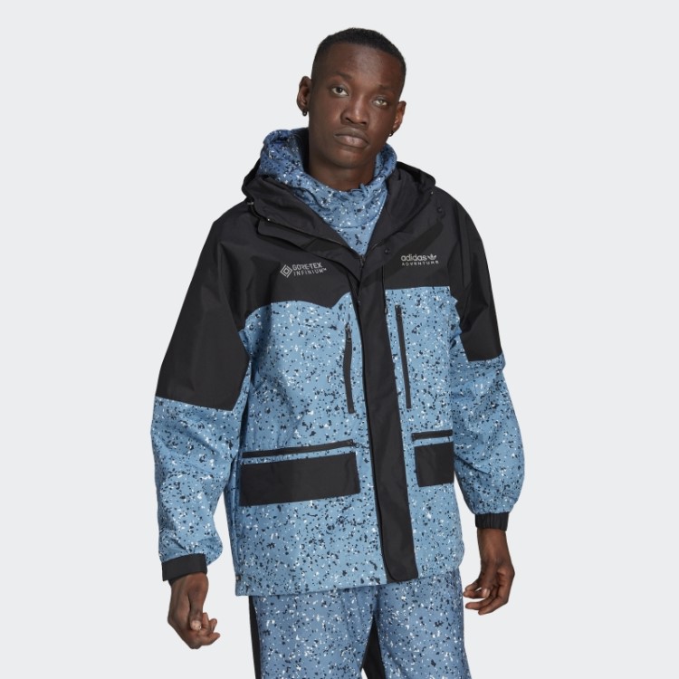 Jaqueta Multicolorida Adidas Adventure Inverno Allover Com Estampa Gore-tex Fashion