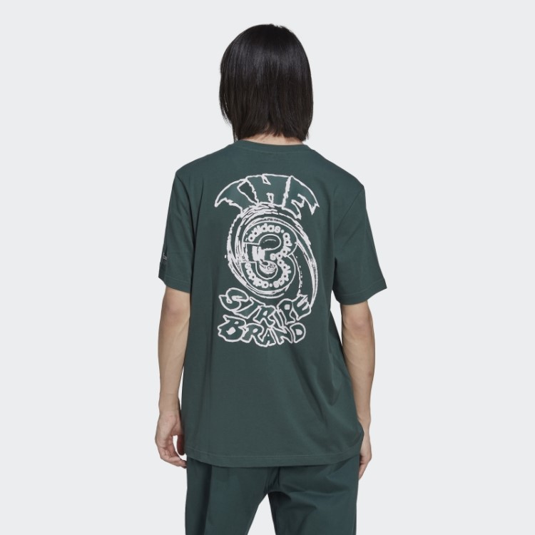 Camiseta Campus Gráfico Adidas Verde Mineral
