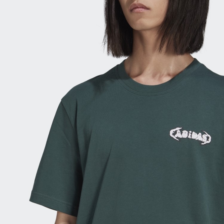 Camiseta Campus Gráfico Adidas Verde Mineral