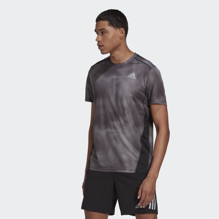 Camiseta Cinza Adidas Own The Run Colorblock