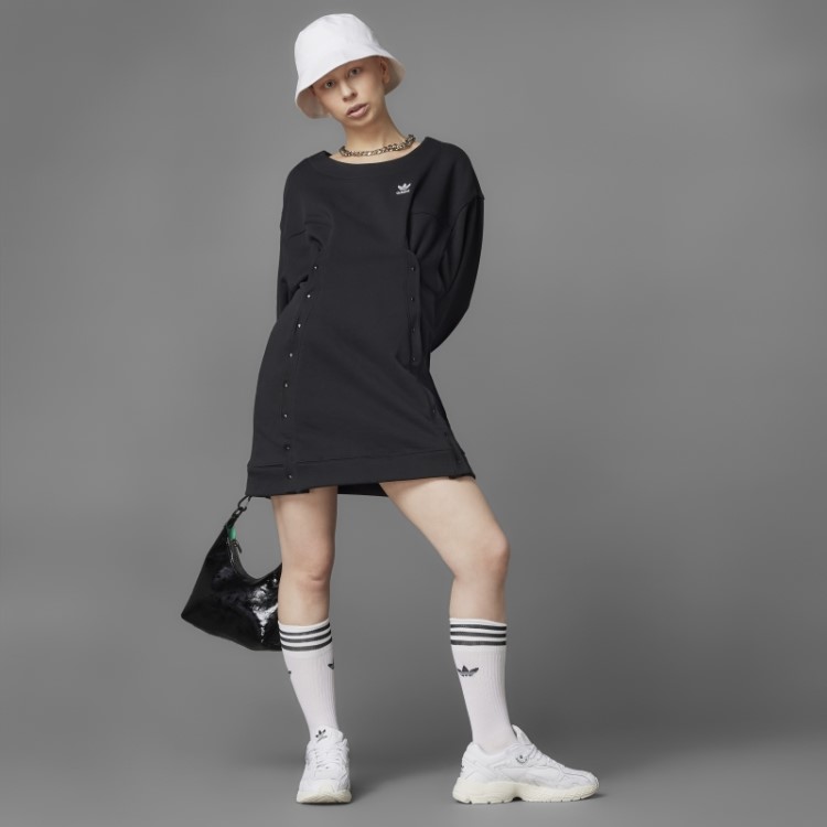 Vestido Moletom Sempre Original Adidas Preto