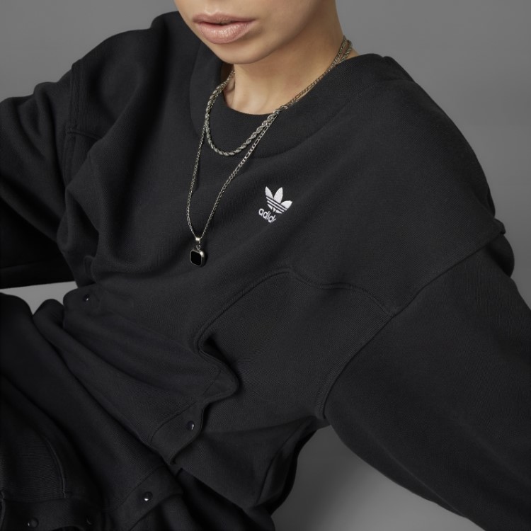 Vestido Moletom Sempre Original Adidas Preto