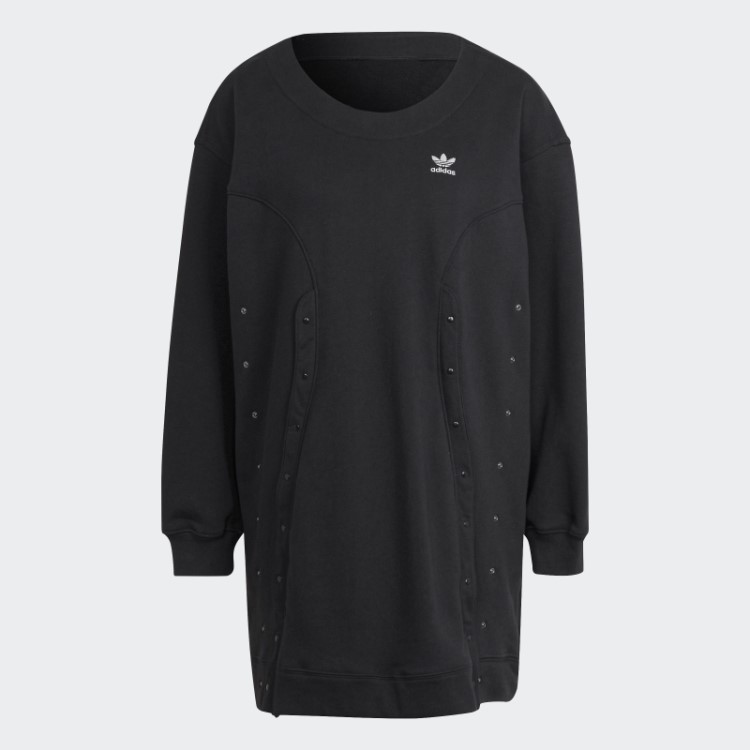 Vestido Moletom Sempre Original Adidas Preto