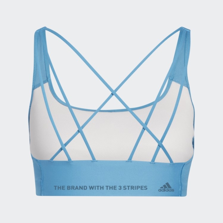 Sutiã Adidas Coreflow Suporte Médio Azul Craft