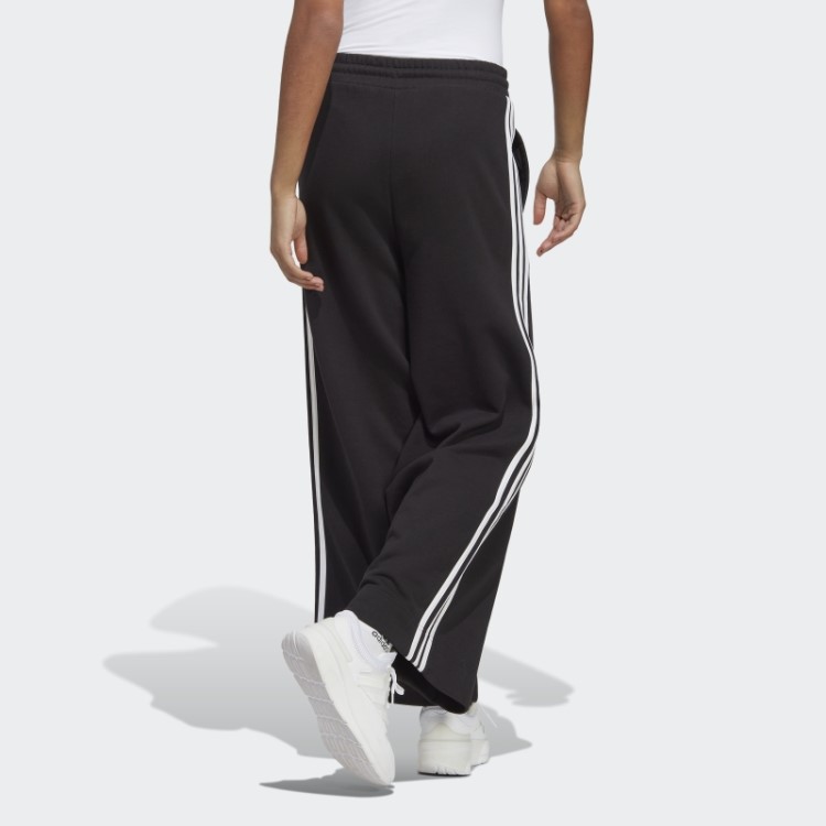 Adidas Essentials 3 Stripes French Terry Wide Joggers Preto