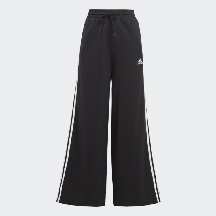 Adidas Essentials 3 Stripes French Terry Wide Joggers Preto