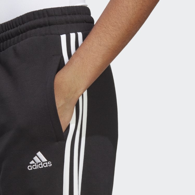 Adidas Essentials 3 Stripes French Terry Wide Joggers Preto