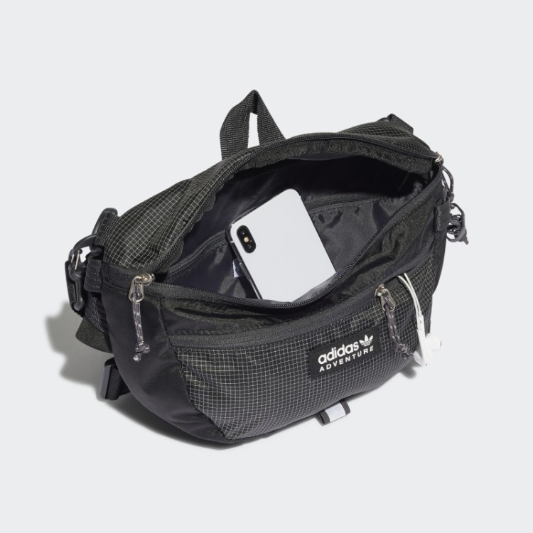 Bolsa De Cintura Preta Adidas Adventure Grande Quente