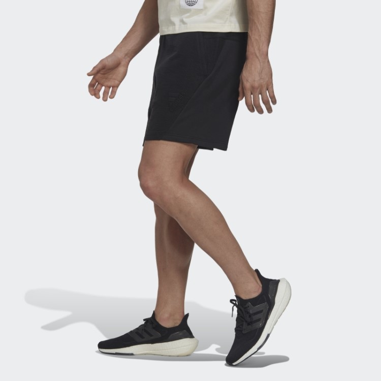 Bermuda French Terry Invertida Adidas Preta (gênero Neutro)