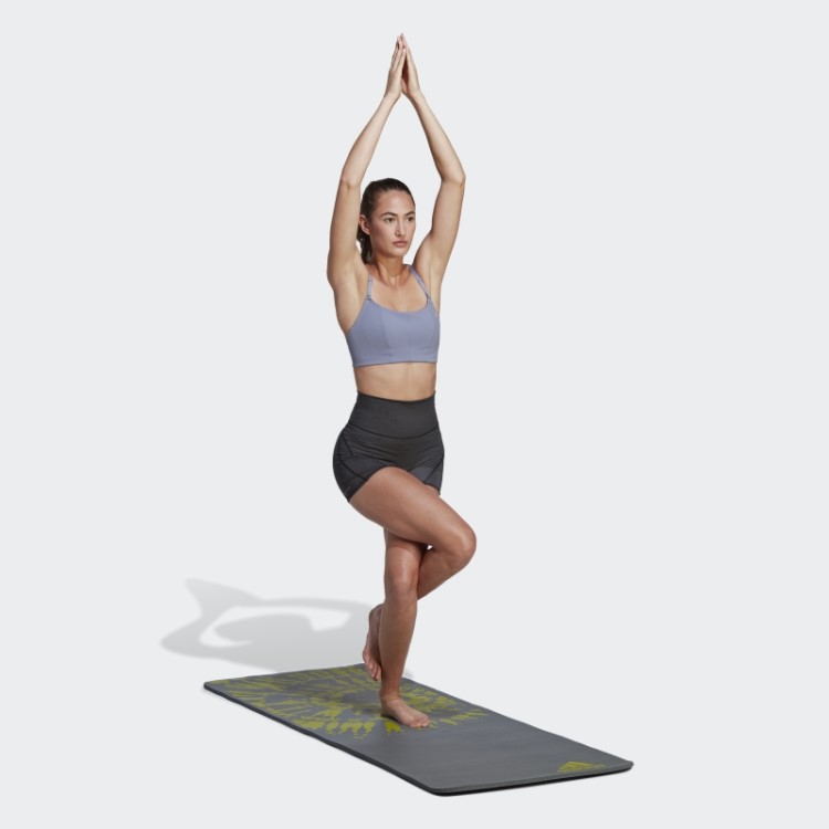 Sutiã Adidas Prateado Violeta Yoga Studio Com Suporte De Luz