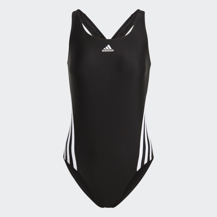Fato De Banho Com As 3 Riscas Adidas Preto Quente