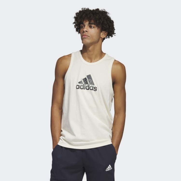 Camiseta Branca Adidas Los Angeles Estampada