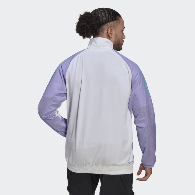 Top Adidas Training Branco Com Zíper