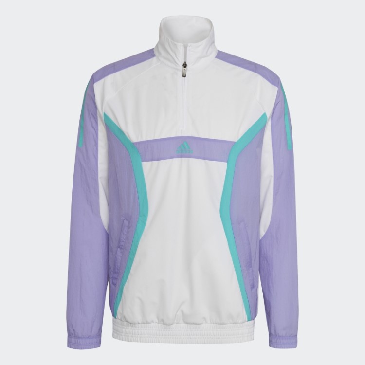 Top Adidas Training Branco Com Zíper