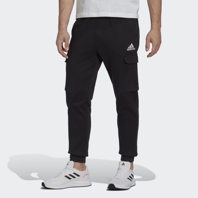 Calças Cargo Cônicas Regulares De Lã Essencial Adidas Pretas