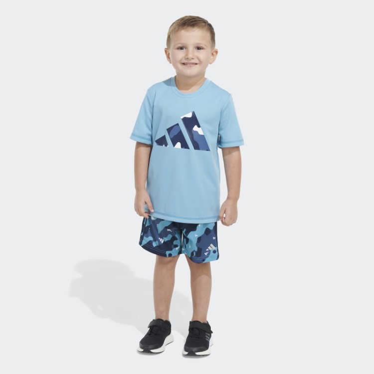 Camiseta Adidas Azul Poly Camo Aop Short