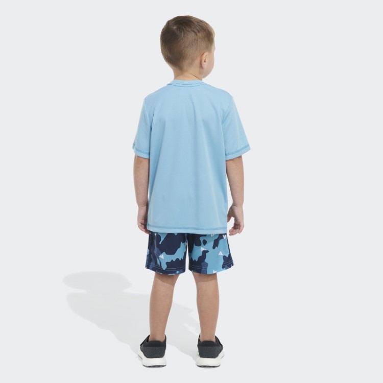 Camiseta Adidas Azul Poly Camo Aop Short