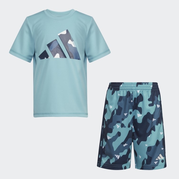 Camiseta Adidas Azul Poly Camo Aop Short