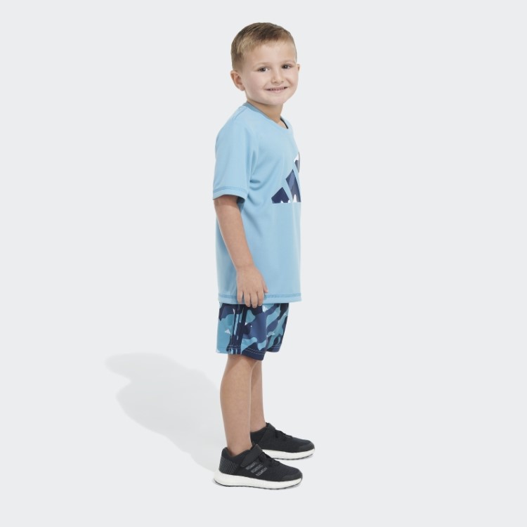 Camiseta Adidas Azul Poly Camo Aop Short