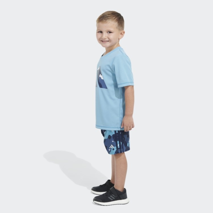 Camiseta Adidas Azul Poly Camo Aop Short