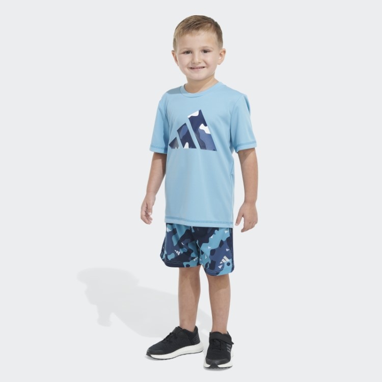 Camiseta Adidas Azul Poly Camo Aop Short