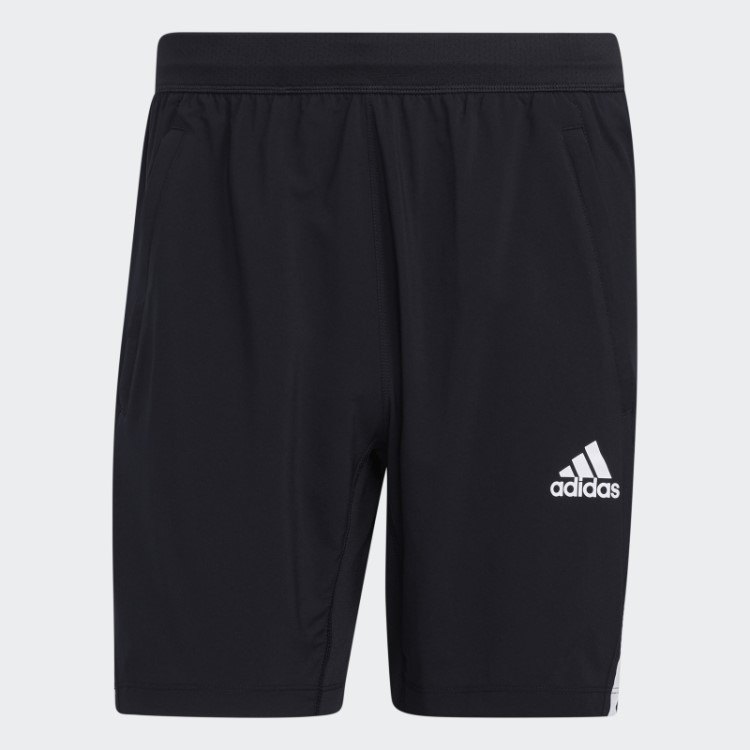 Short Aeroready Preto Adidas Com 3 Listras E 8 Polegadas