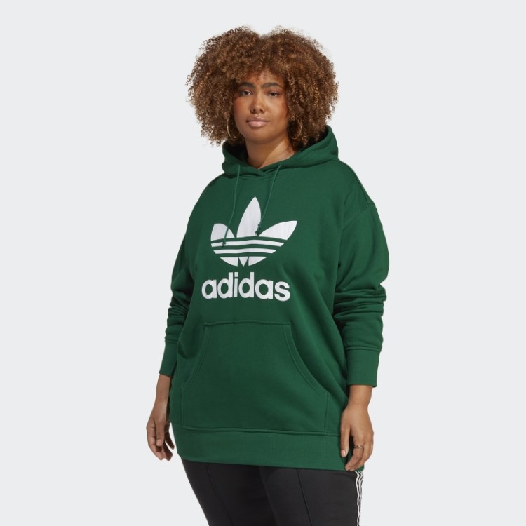 Moletom Adidas Com Capuz Trefoil Verde Escuro (tamanho Grande)