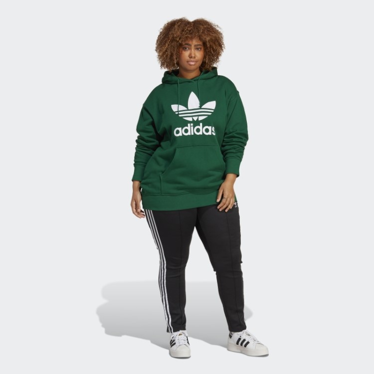 Moletom Adidas Com Capuz Trefoil Verde Escuro (tamanho Grande)