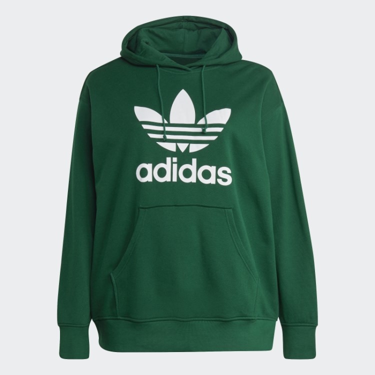 Moletom Adidas Com Capuz Trefoil Verde Escuro (tamanho Grande)