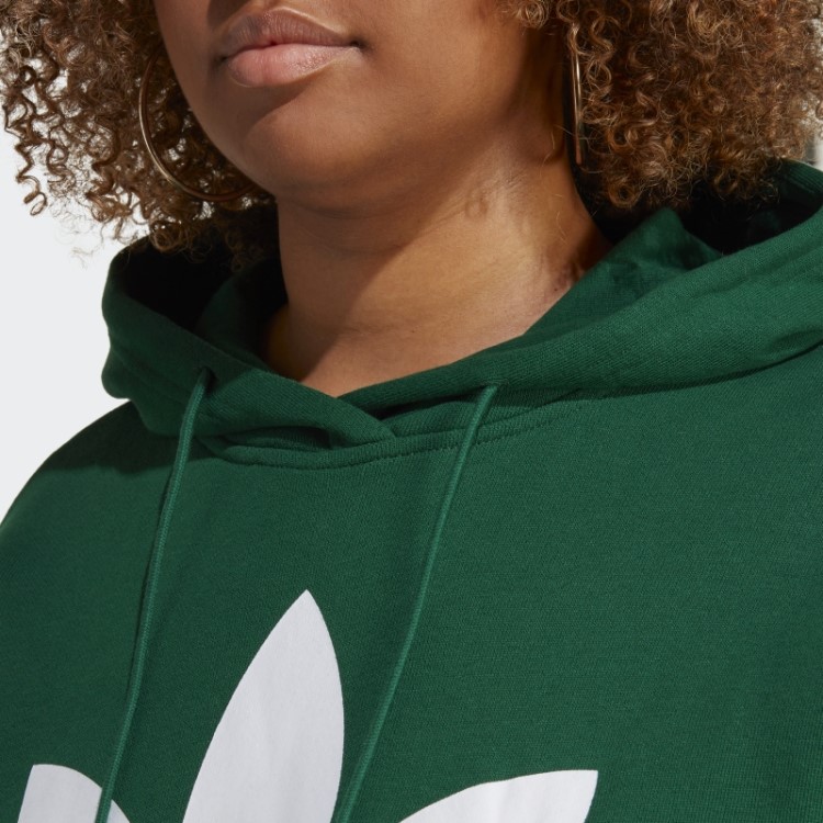 Moletom Adidas Com Capuz Trefoil Verde Escuro (tamanho Grande)