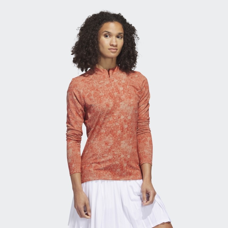 Camisa De Golfe Manga Longa Estampada Ultimate365 Tour Vermelha Adidas