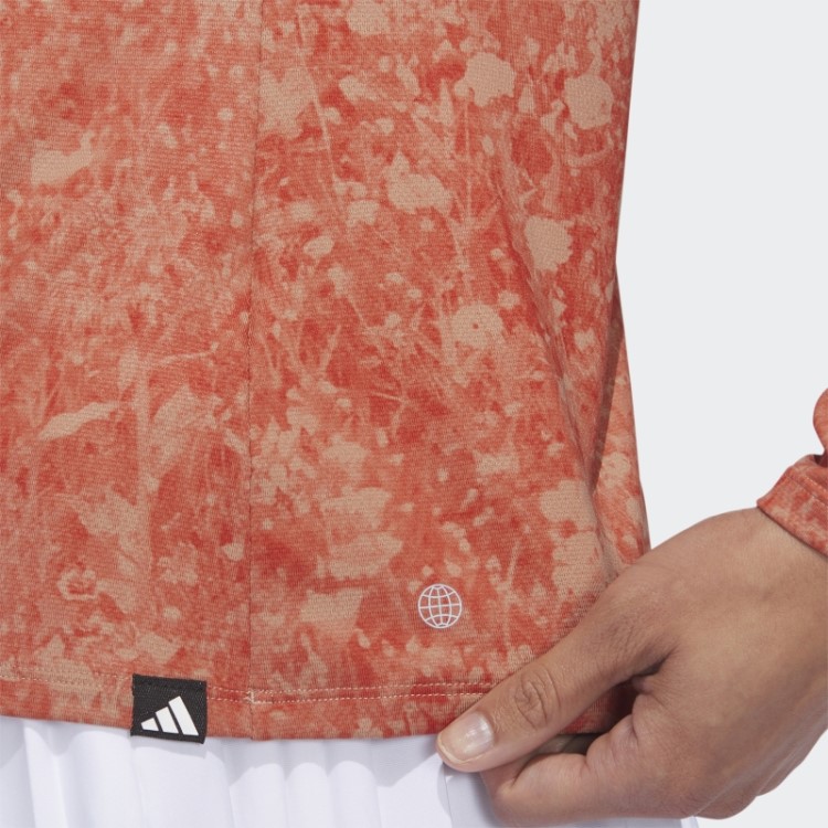 Camisa De Golfe Manga Longa Estampada Ultimate365 Tour Vermelha Adidas