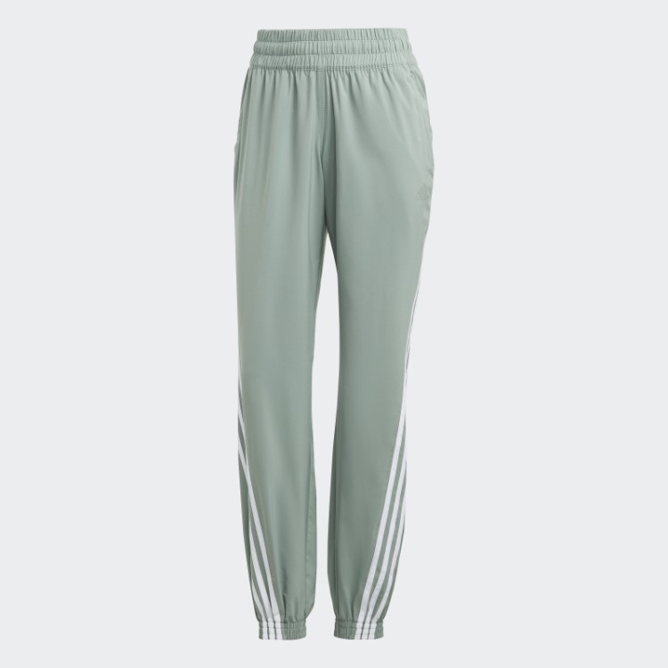 Calça Tricotada Com As Três Listras Trainicons Adidas Verde Prateado