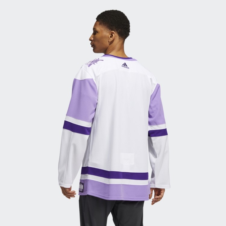 Camisa Adidas White Canucks Hóquei Luta Contra O Câncer