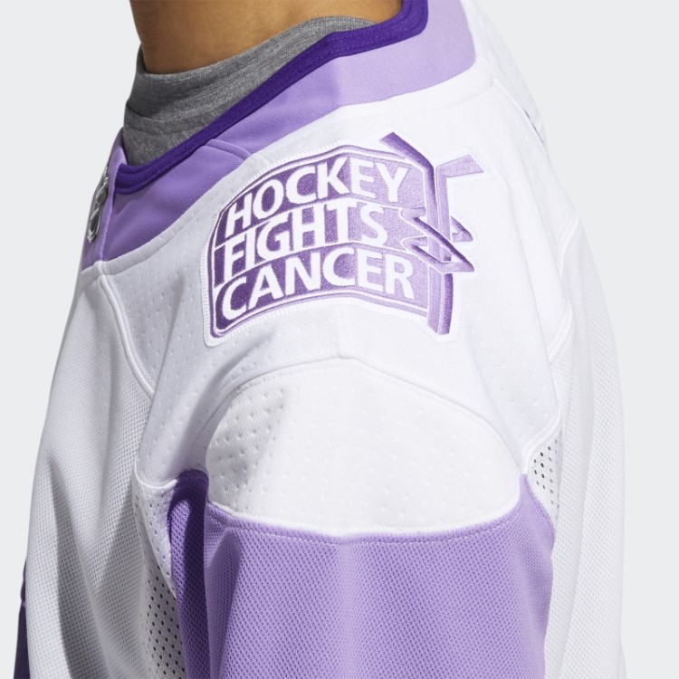 Camisa Adidas White Canucks Hóquei Luta Contra O Câncer
