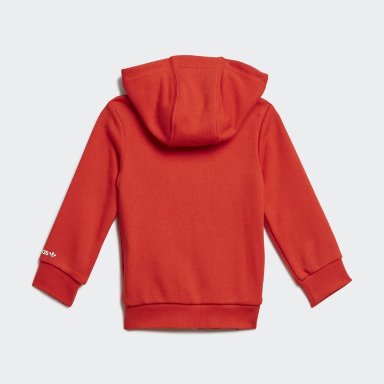 Conjunto De Moletom Com Capuz Vermelho Adicolor Adidas