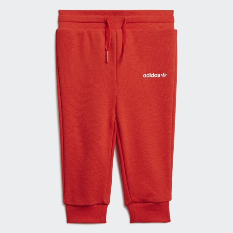 Conjunto De Moletom Com Capuz Vermelho Adicolor Adidas