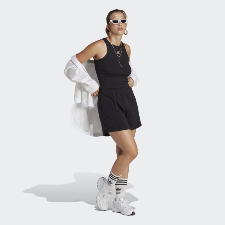 Shorts French Terry Preto Adidas Adicolor Essentials