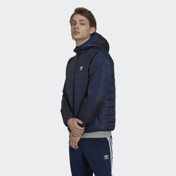Jaqueta Acolchoada Com Capuz Adidas Night Indigo