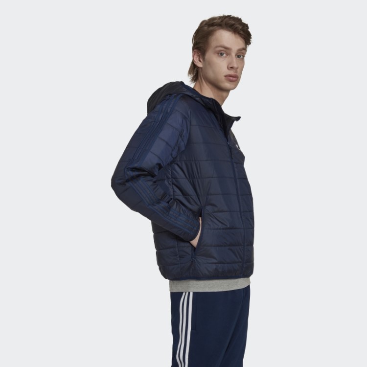 Jaqueta Acolchoada Com Capuz Adidas Night Indigo