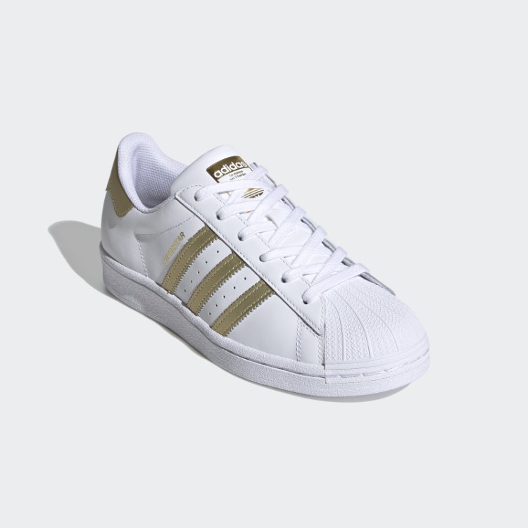 Sapatos Adidas Superstar Dourado Metálico Elegante